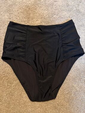 aerie High-Waist Black Swim Bottoms